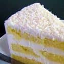 A slice of coconut cake