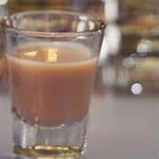 A glass of coffee cream liquor