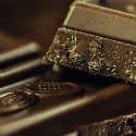 Thin dark chocolate squares