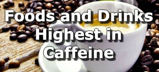 Caffeine Foods Chart