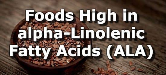 Foods High in Alpha Linolenic Acid (ALA)
