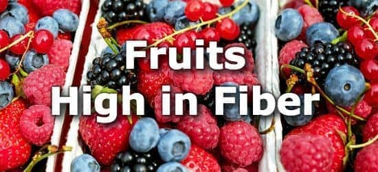 Fibre Fruits Vegetables Chart