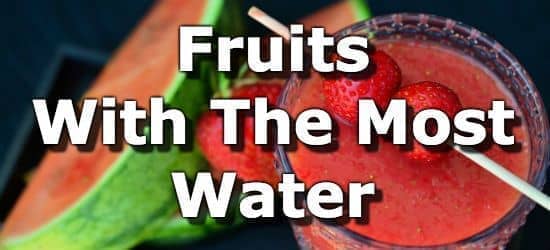 Water Content In Fruits And Vegetables Chart