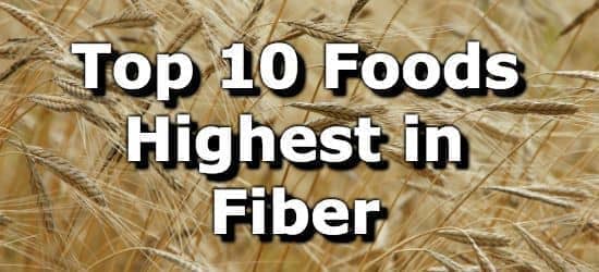 Fiber Content Of Foods Chart