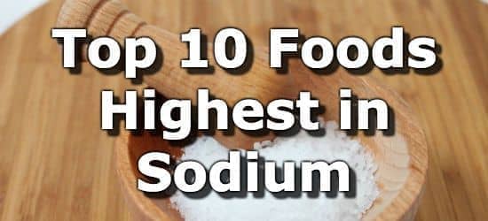 high sodium foods chart