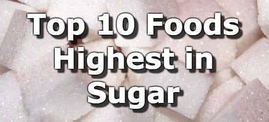 High Sugar Foods Chart