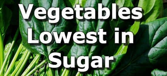 Low Sugar Vegetables Chart