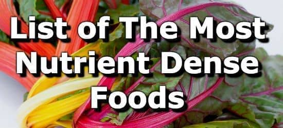 Most Nutrient Dense Foods Chart