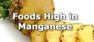 High Manganese Foods