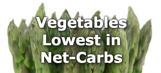 Low Net Carb Vegetables Chart