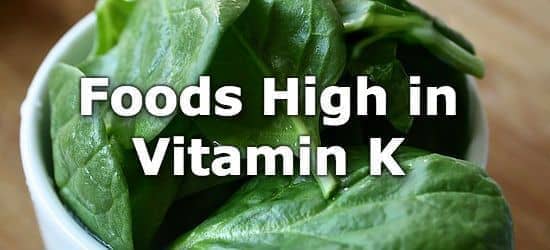 Vitamin K Food Chart