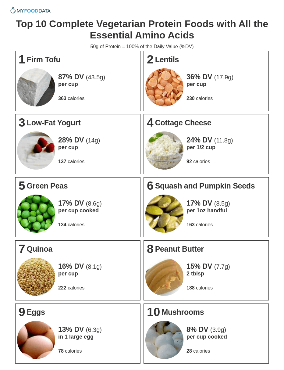 high protein foods veg