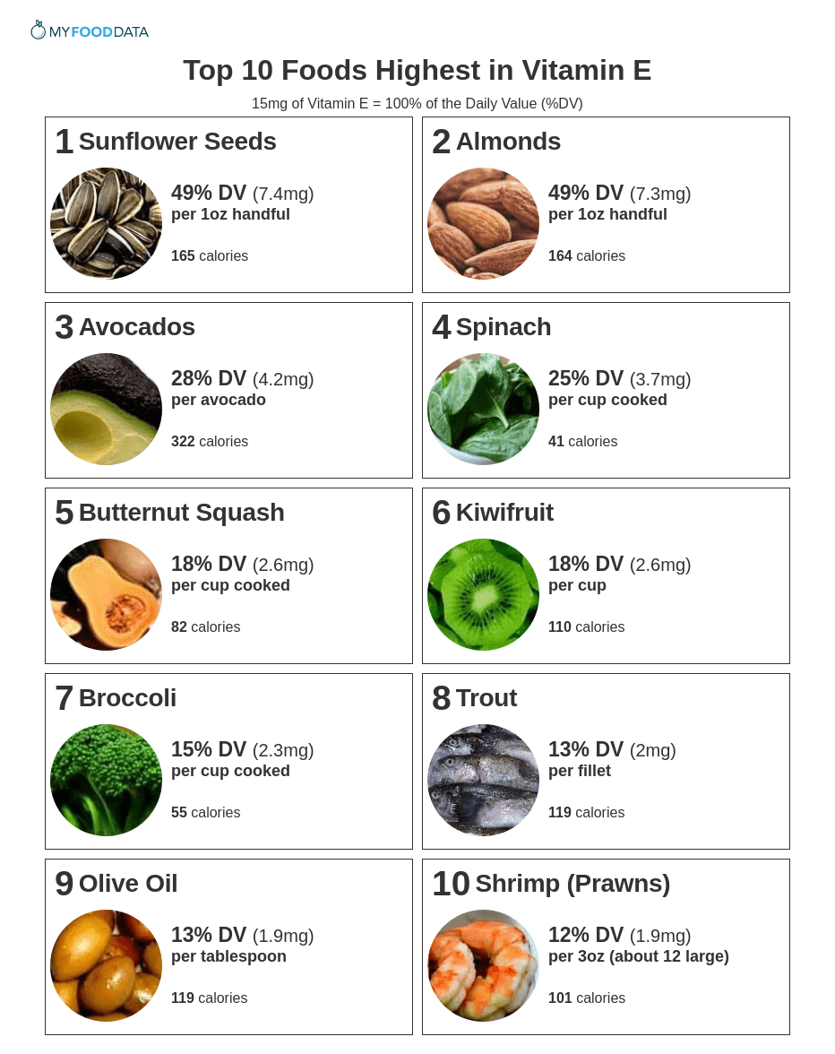 passen een miljard elk Top 10 Foods Highest in Vitamin E